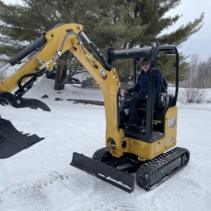 Denis unloading the brand new cat 301.7