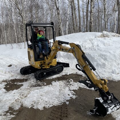 Skc excavation & landscaping having a father son moment 