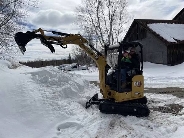 Skc excavation & landscaping having a father son moment 