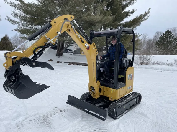 Denis unloading the brand new cat 301.7