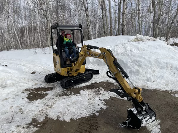 Skc excavation & landscaping having a father son moment 