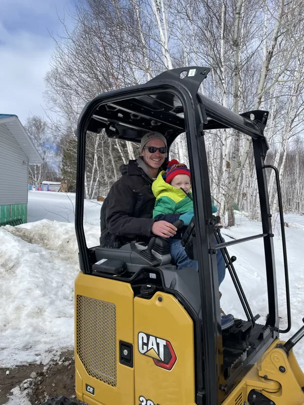 Skc excavation & landscaping having a father son moment 